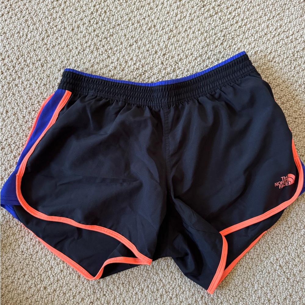 The North Face Women's Black Shorts with Orange Trim